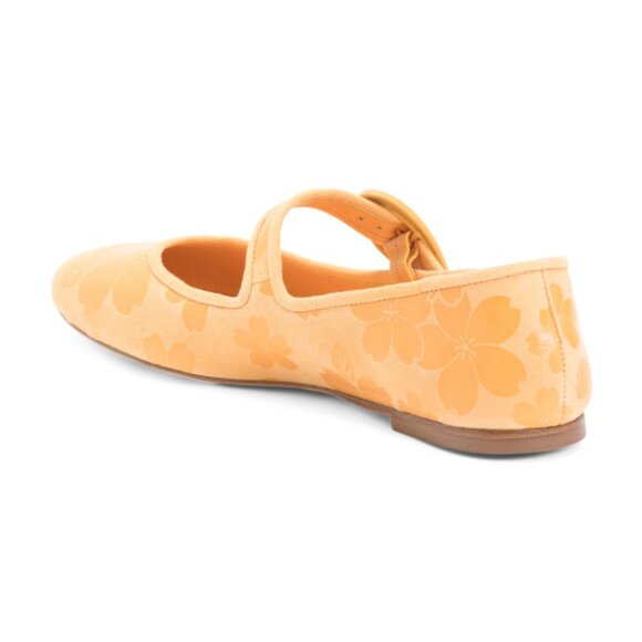 Larroudé Verona Ballet Flat in Amber Floral - Picture 2 of 3